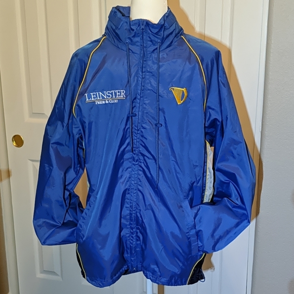 Pride and Glory Jackets \u0026 Coats | Leinster Rugby Rain Coat Rain Jacket | Color: Blue/Gold | Size: L | Ronans's Closet